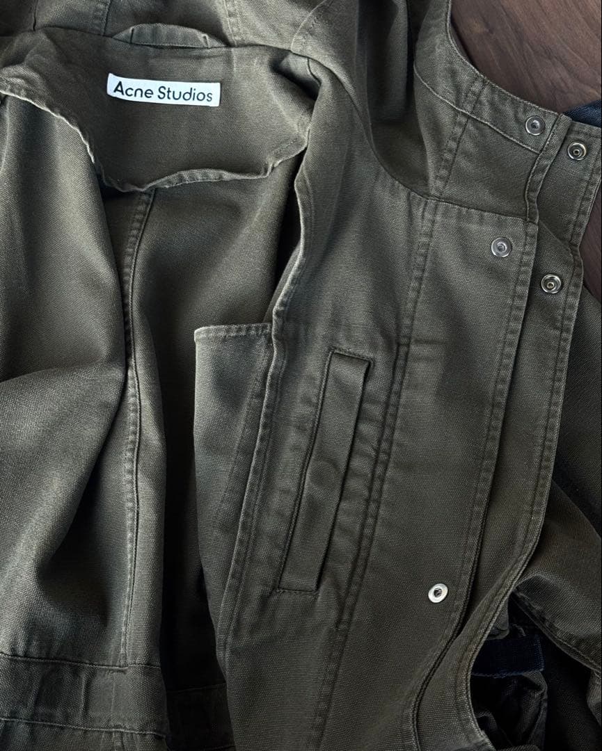 【Acne Studios】フーデッドモッズコート / オリーブ