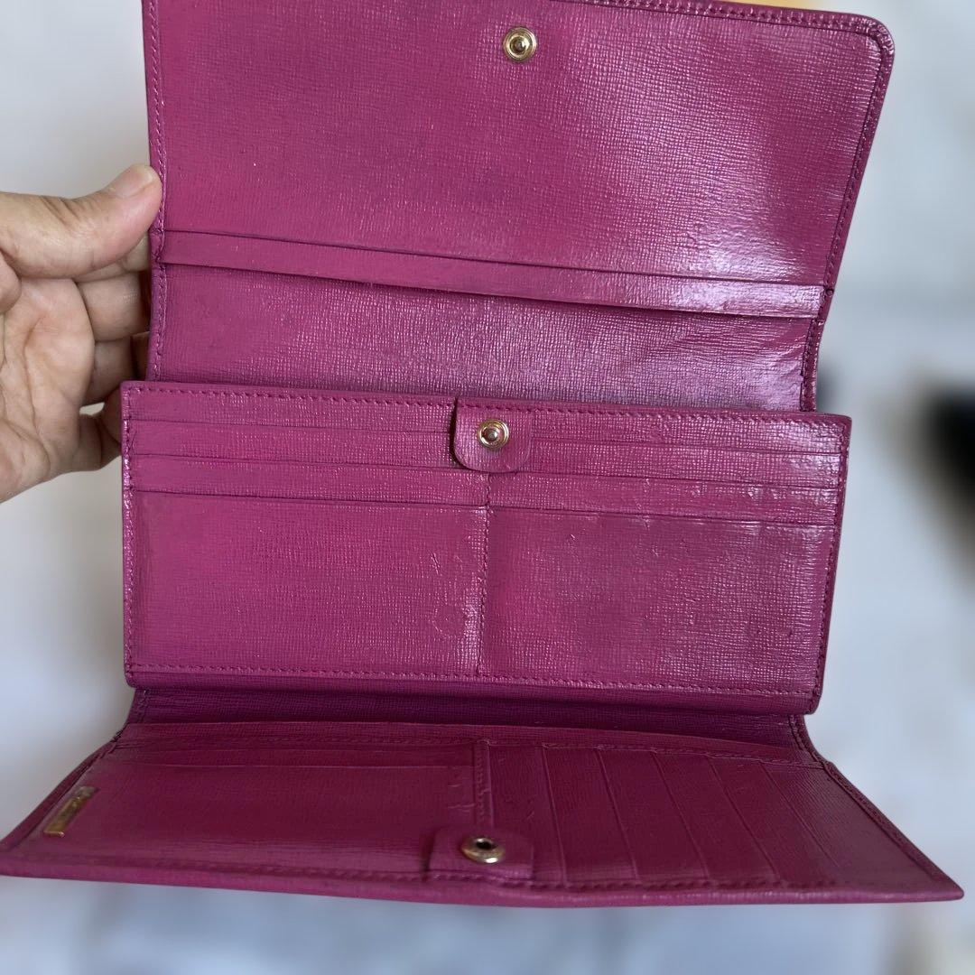 FENDI 三つ折り財布 ブラウンピンク箱保存袋カード付き