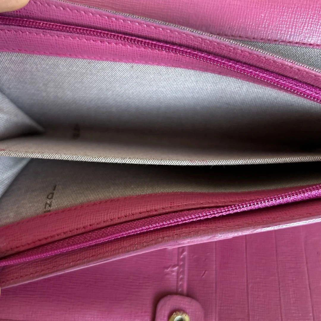 FENDI 三つ折り財布 ブラウンピンク箱保存袋カード付き