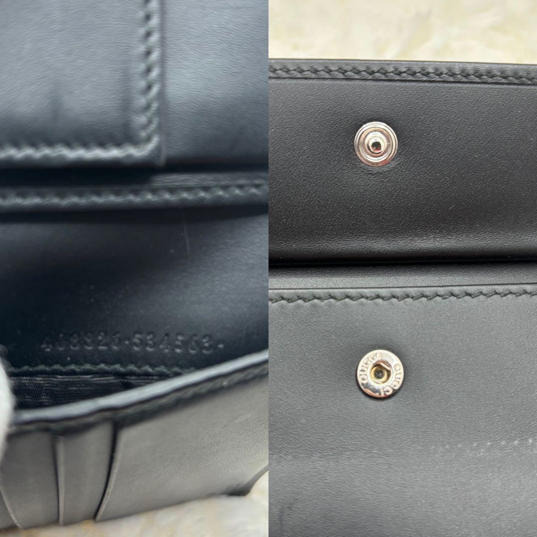 極美品　グッチ✨二つ折り財布 GGキャンバス　シェリーライン メンズ　レディース