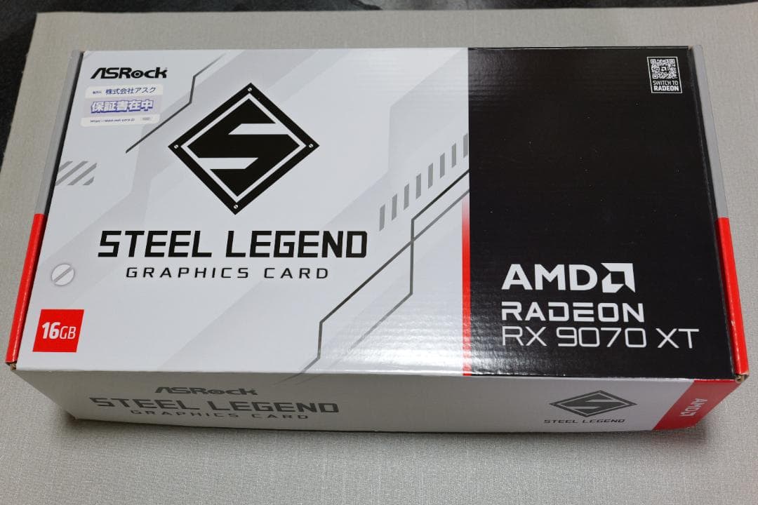 グラフィックボード・グラボ・ビデオカード ASRock Radeon RX9070XT Steel Legend 16GB