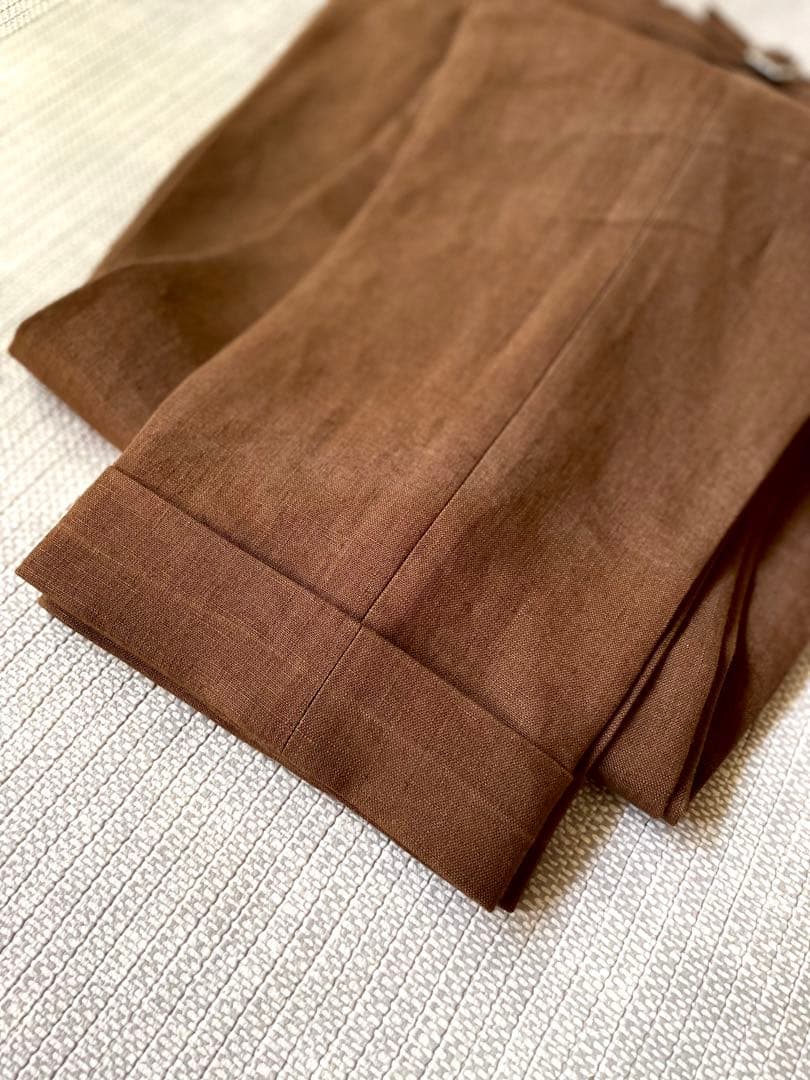 De Petrillo⭐️ペトリロ 46⭐️ダブルセットアップ⭐️ブラウン×リネン
