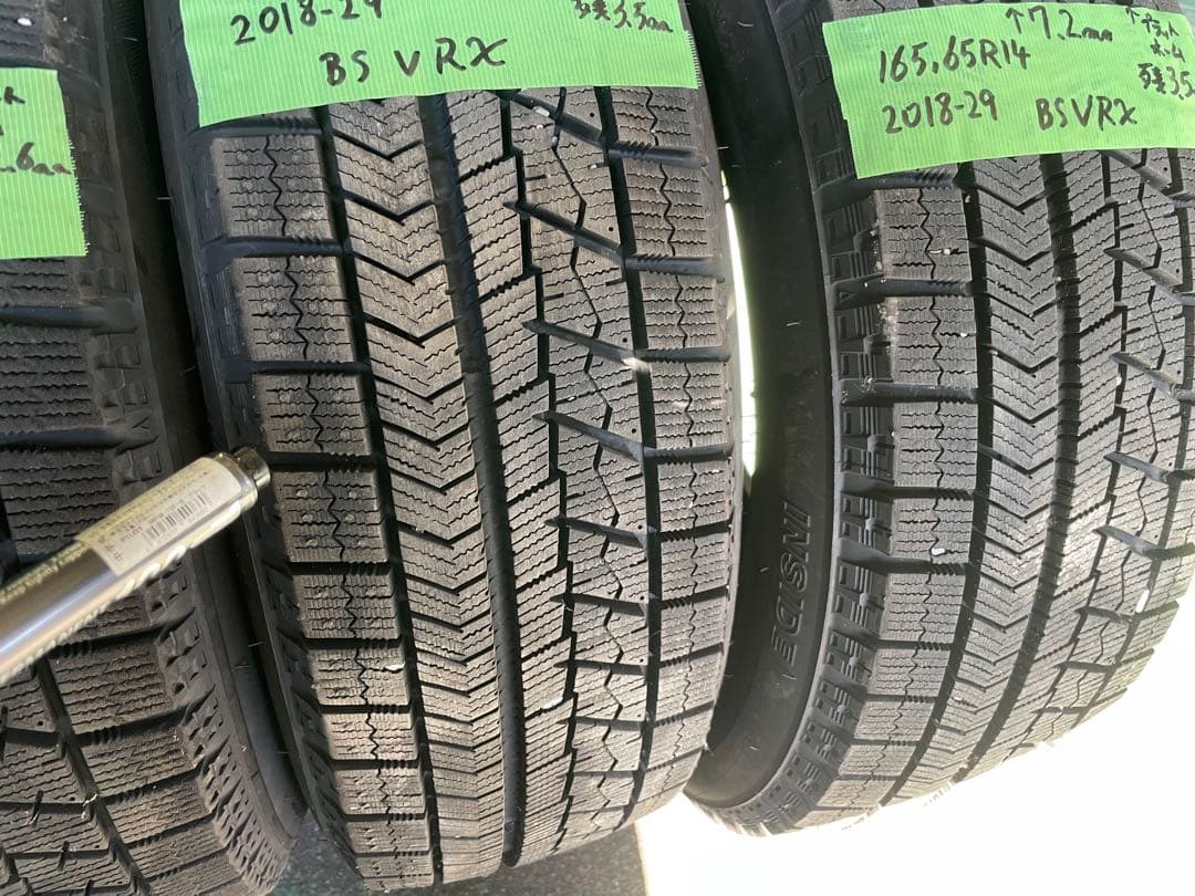 使用期間少！ 165/65R14 スタッドレス BS VRX 中古4本 送料込！