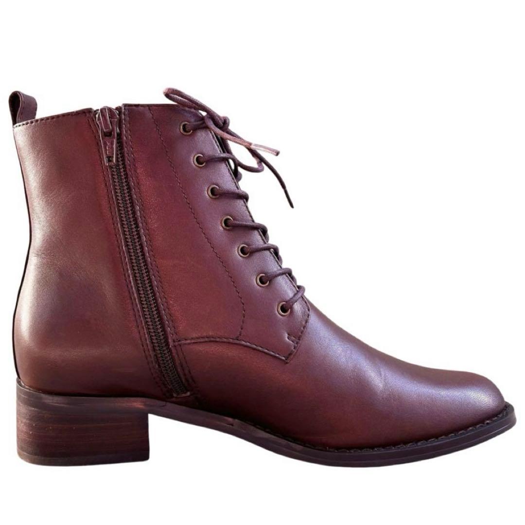 piedi nudi 本革 ショート ブーツ ダークブラウン 24.5cm 新品