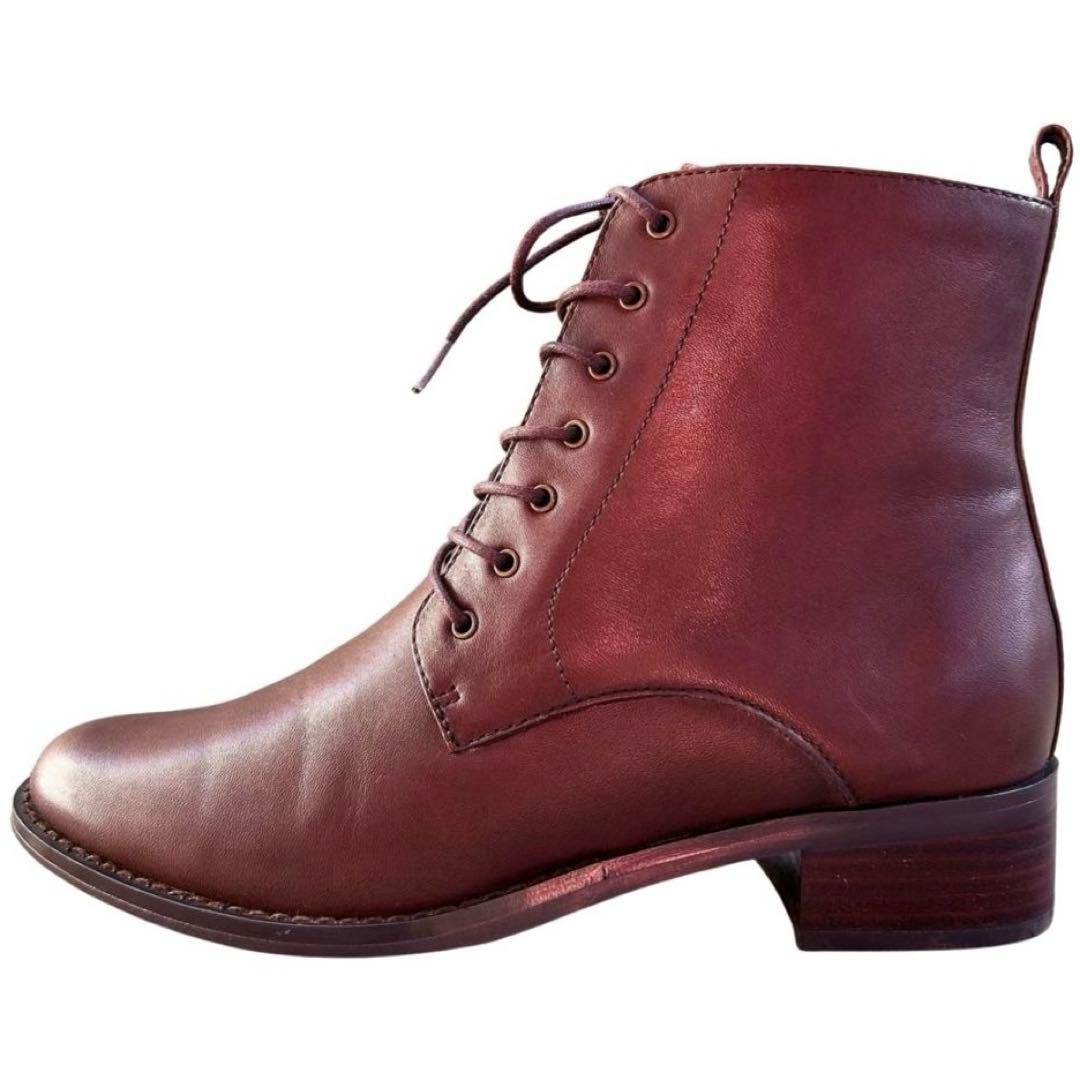 piedi nudi 本革 ショート ブーツ ダークブラウン 24.5cm 新品