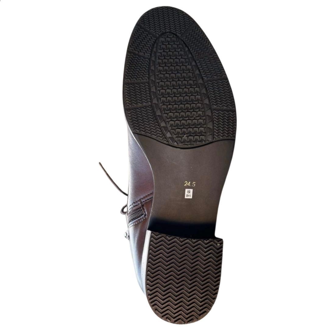 piedi nudi 本革 ショート ブーツ ダークブラウン 24.5cm 新品