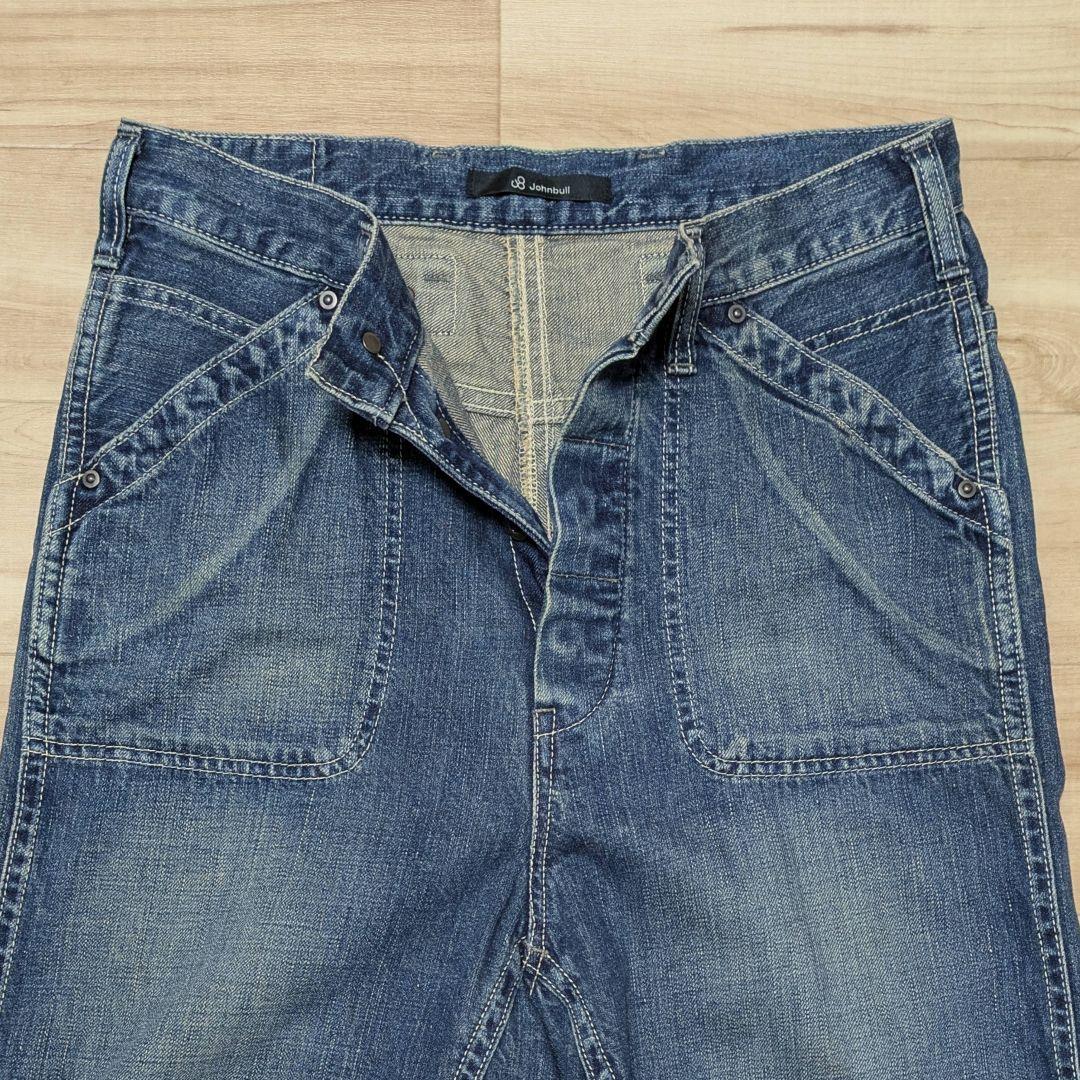 ☆廃盤希少☆ JOHNBULL スカート見え マキシ丈 ワイドデニムパンツ M