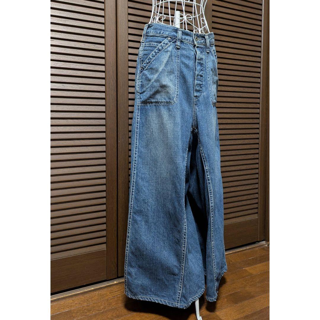 ☆廃盤希少☆ JOHNBULL スカート見え マキシ丈 ワイドデニムパンツ M