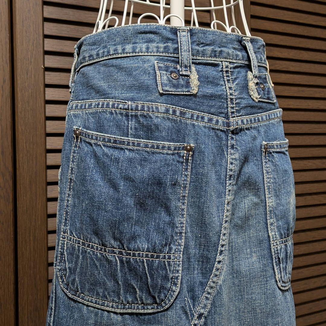 ☆廃盤希少☆ JOHNBULL スカート見え マキシ丈 ワイドデニムパンツ M