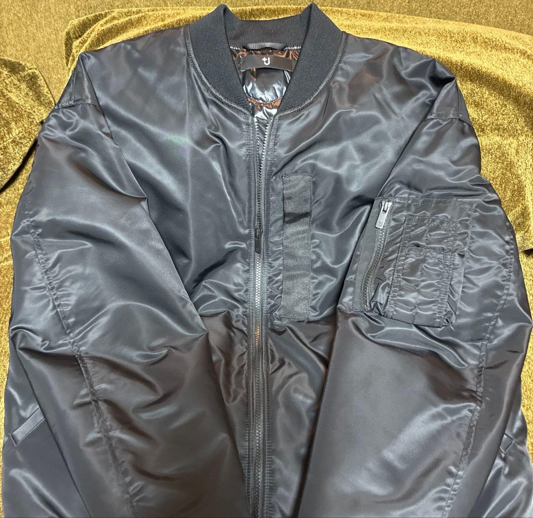 UNIQLO+J ユニクロ　ブラック MA-1 XL 黒　プラスジェイ