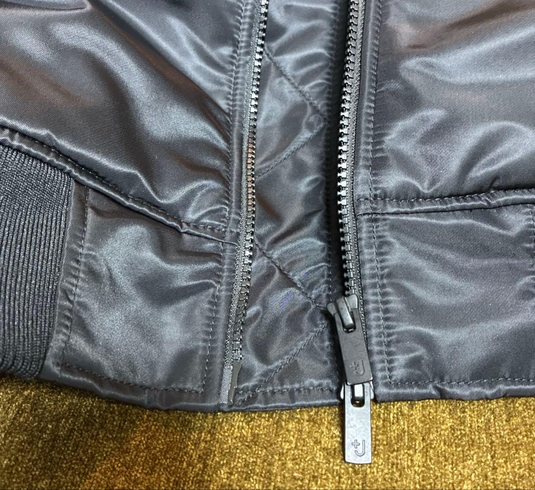 UNIQLO+J ユニクロ　ブラック MA-1 XL 黒　プラスジェイ