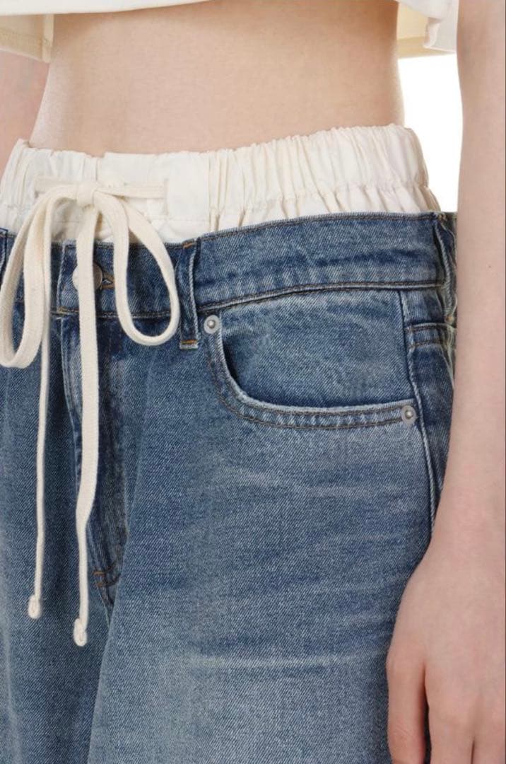 パンツ todayful Layered Waist Denim 25