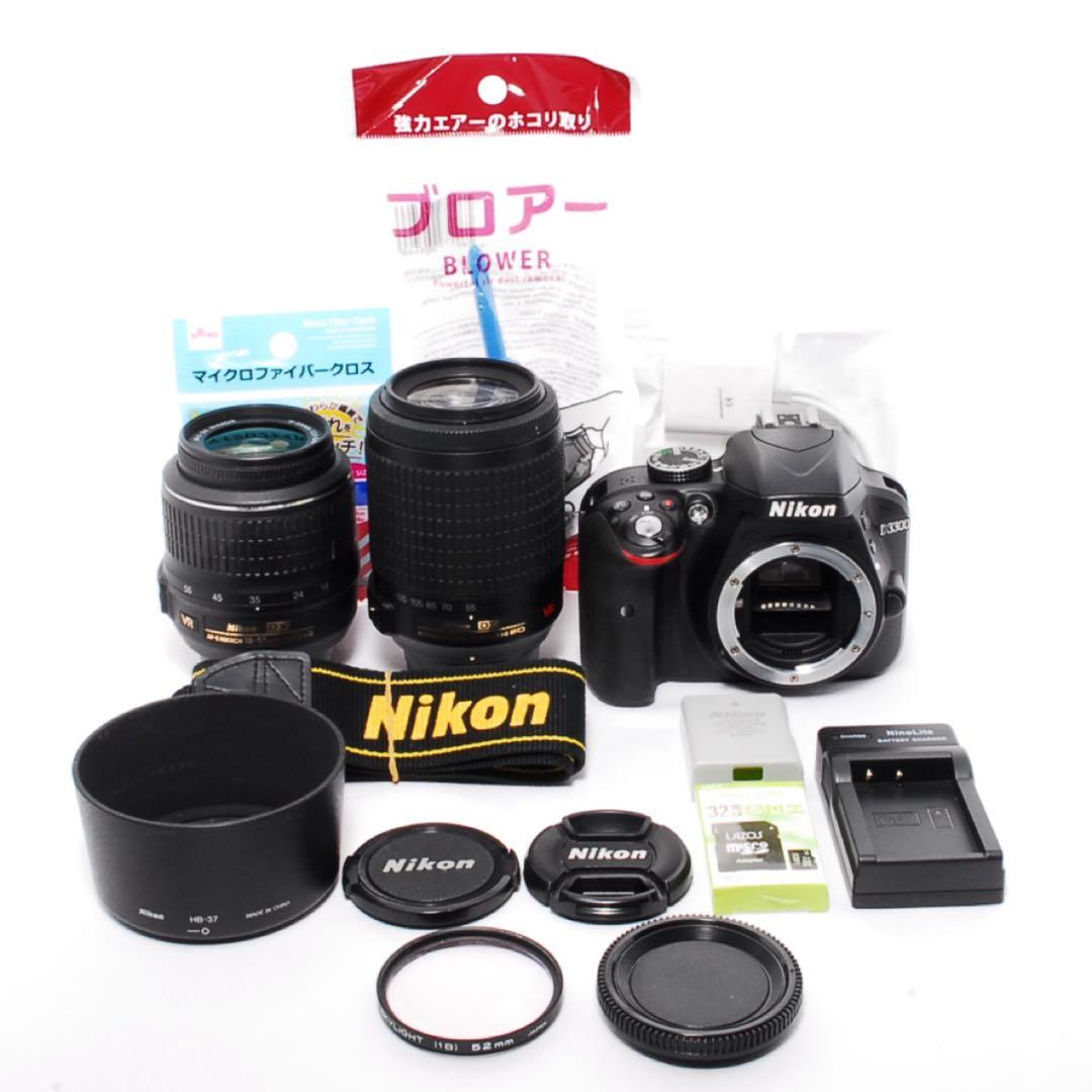 ◆すぐ使える◆Nikon D3300◆一眼レフカメラ◆スマホ転送OK◆手ぶれ補正