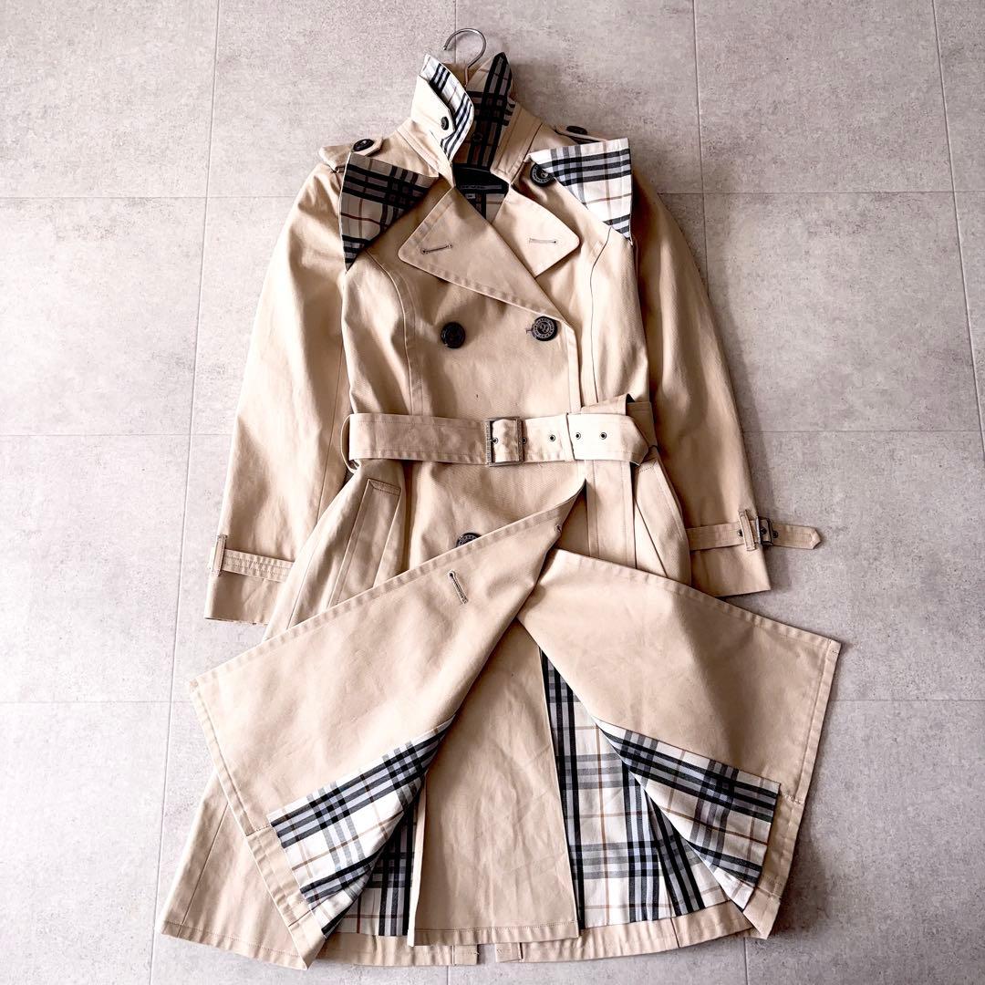 極美品✨️バーバリーブルーレーベル トレンチコート M ベージュ ノバチェック