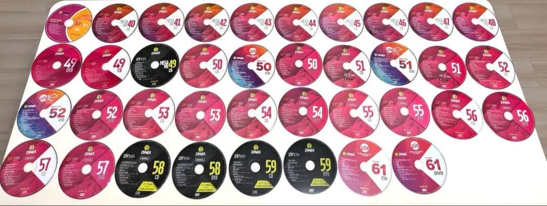 ズンバ ZUMBA ZIN40〜61 CD＋DVD（60番欠番）【美品】38枚