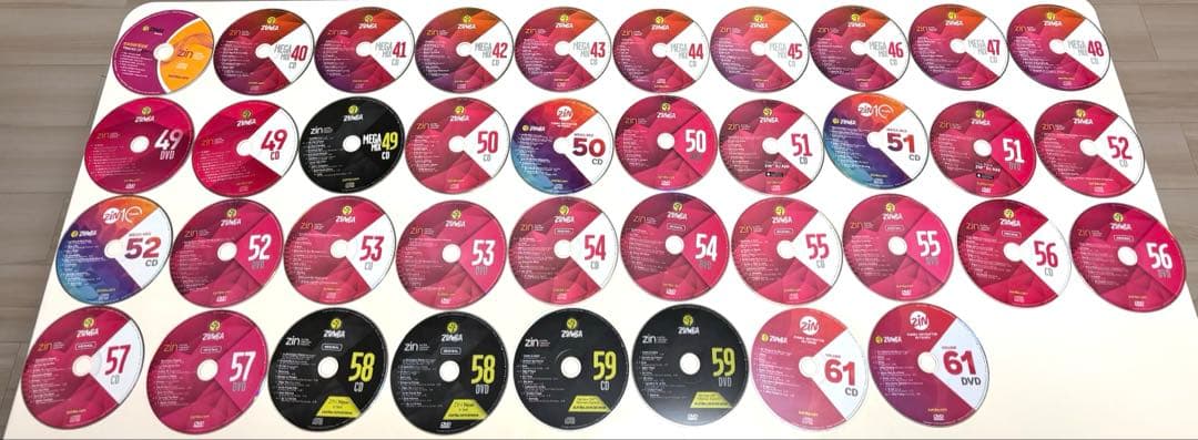 ズンバ ZUMBA ZIN40〜61 CD＋DVD（60番欠番）【美品】38枚