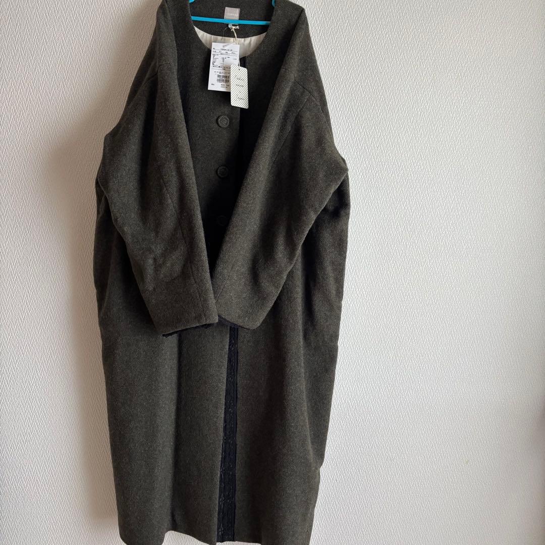 【新品】TSUHARU ツハル　前立てレースコート　袖口レース