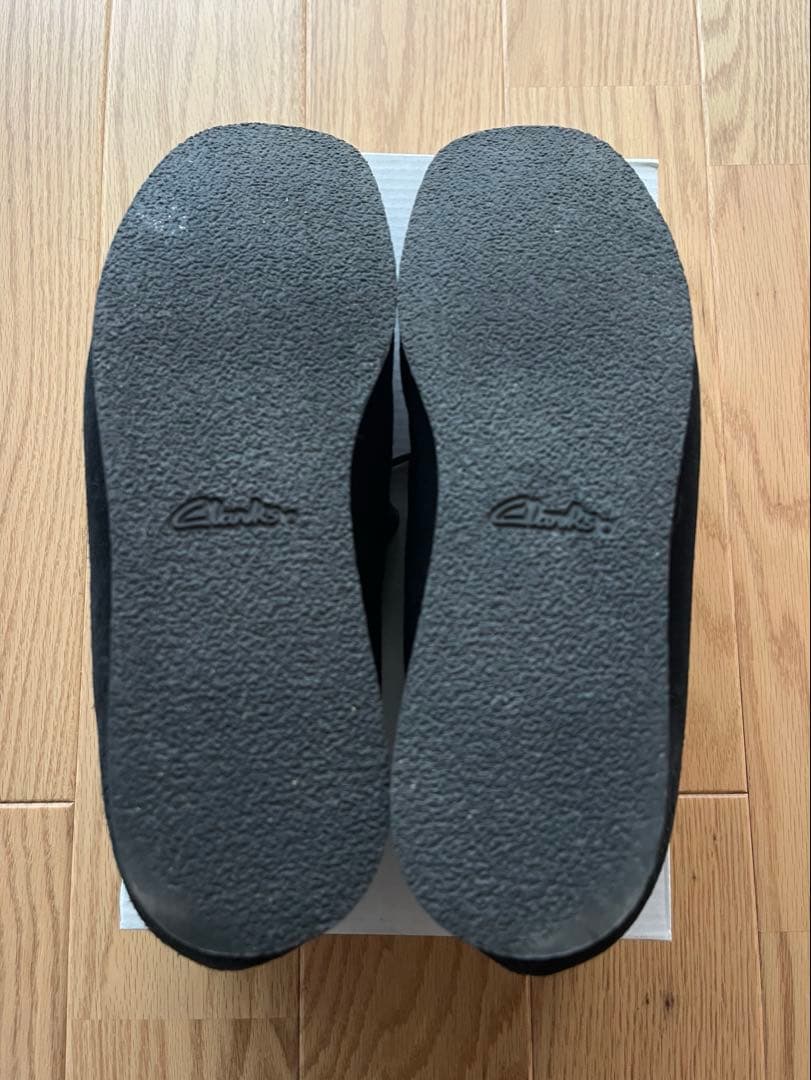 【美品】clarksクラークスワラビーブーツ スエード黒26cm