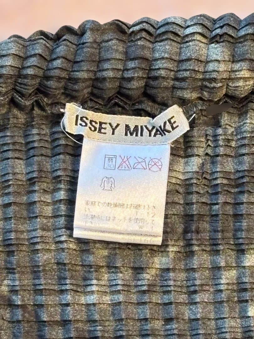 [希少] ISSEY MIYAKE アートプリントワッフルプリーツ 半袖 M