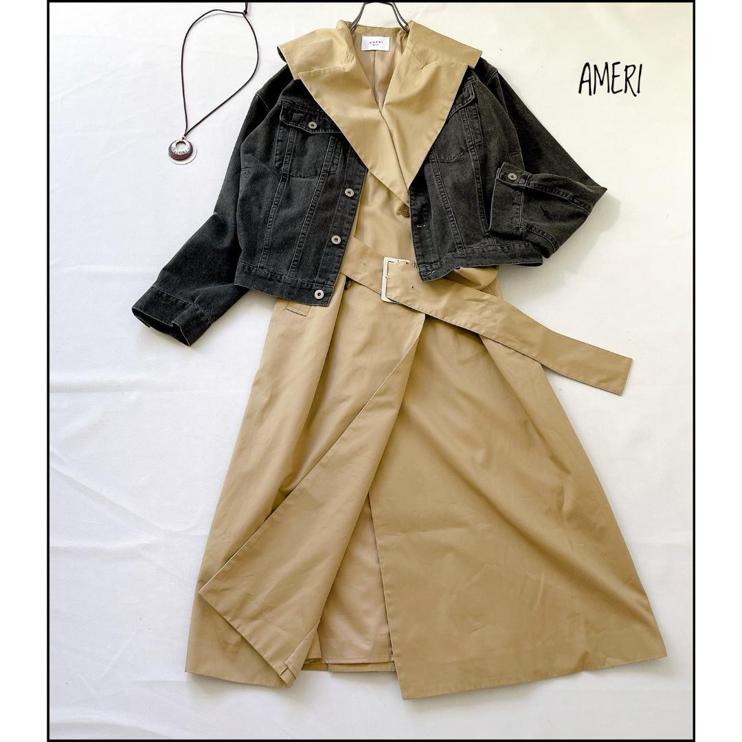 【美品】AMERI 3WAY DENIM LAYERED TRENCH 可愛い