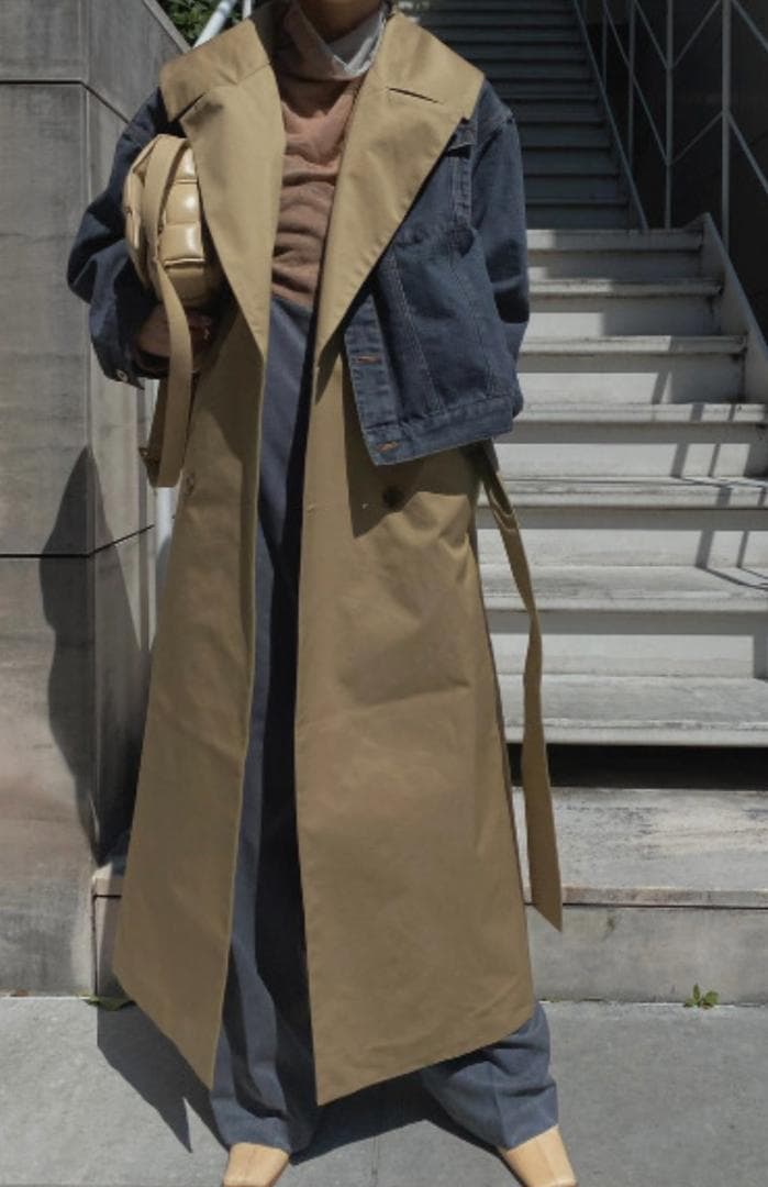 【美品】AMERI 3WAY DENIM LAYERED TRENCH 可愛い