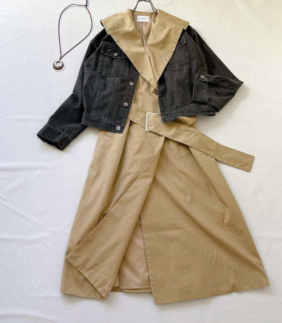 【美品】AMERI 3WAY DENIM LAYERED TRENCH 可愛い