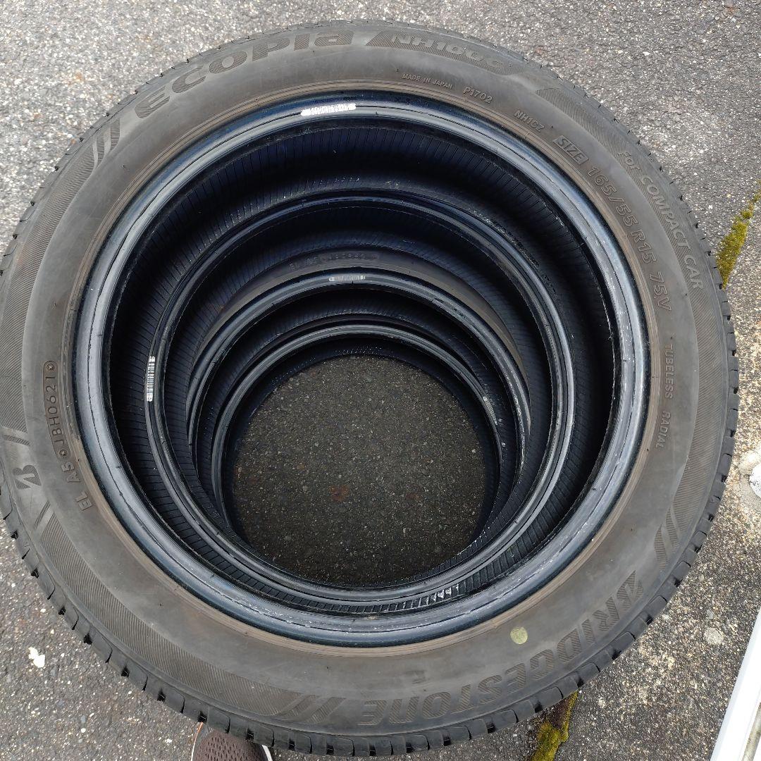 165/55R15 ブリジストン　 NH100　2021年製造　 中古4本セット
