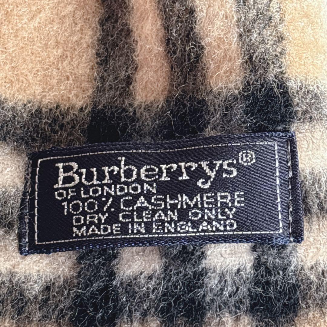 Burberry's ノバチェック柄 100%カシミヤマフラー 　ベージュ
