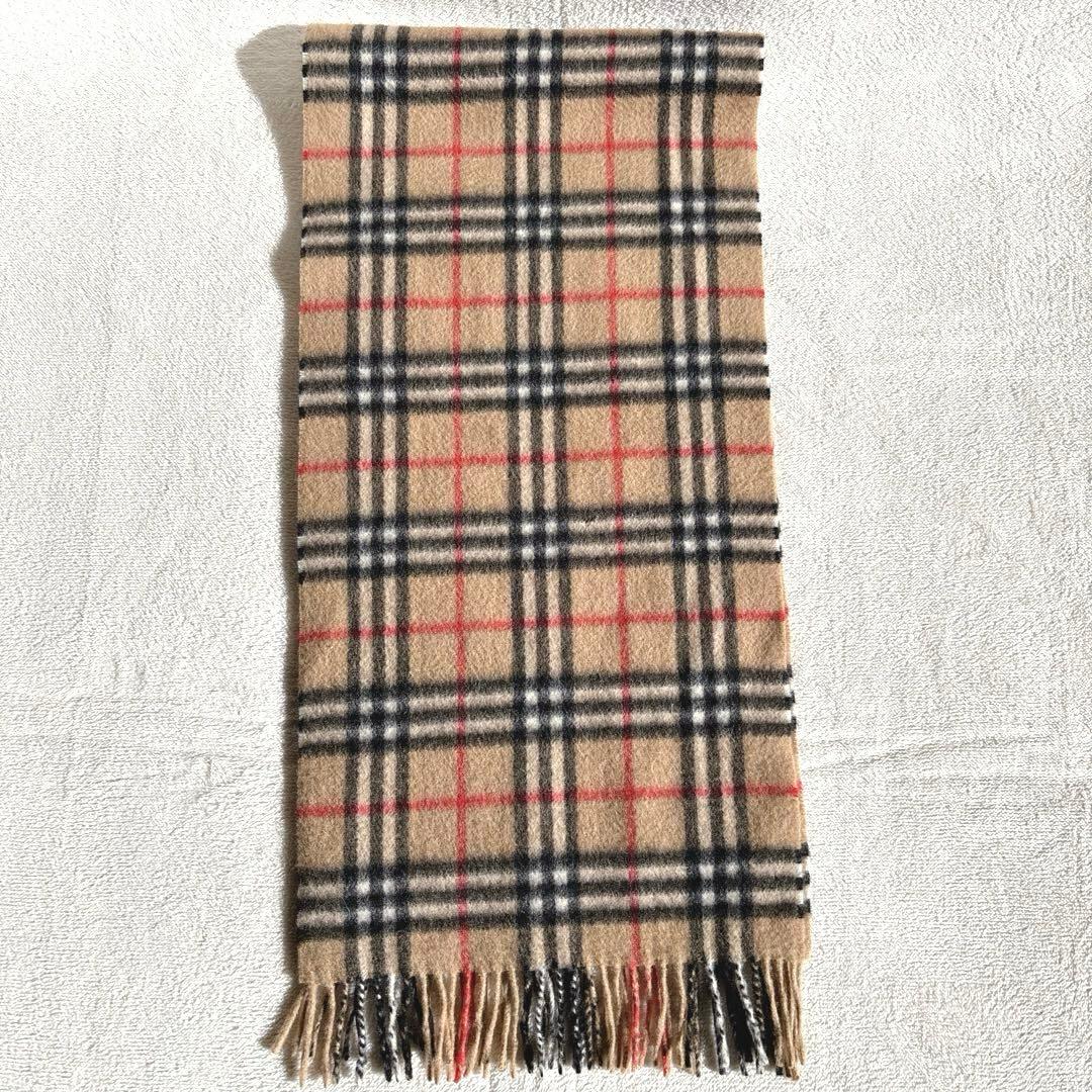 Burberry's ノバチェック柄 100%カシミヤマフラー 　ベージュ