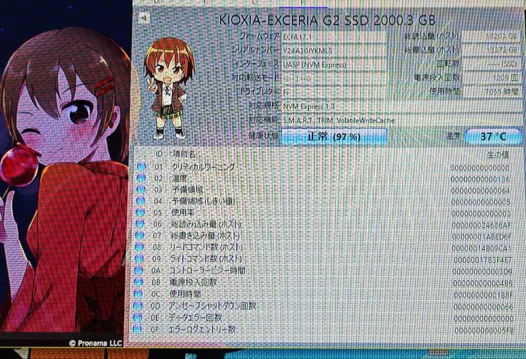 内蔵型SSD KIOXIA EXCERIA G2 2TB NVMe SSD