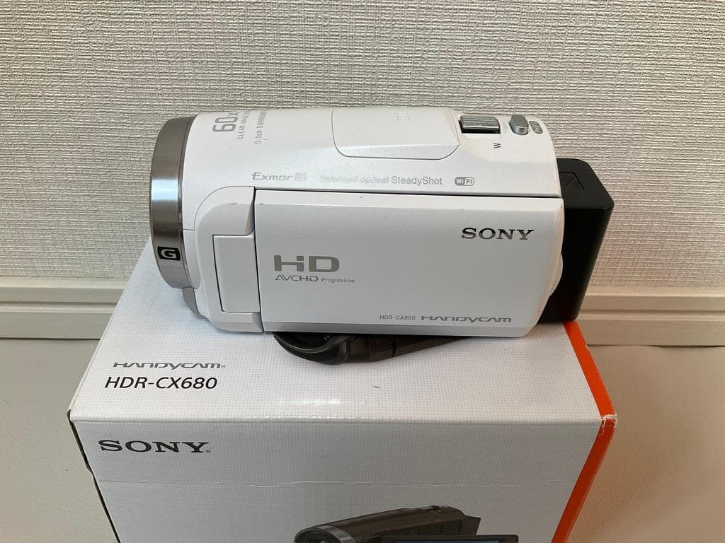 SONY HDR-CX680ホワイトフルHD ビデオカメラ 光学30倍 64GB