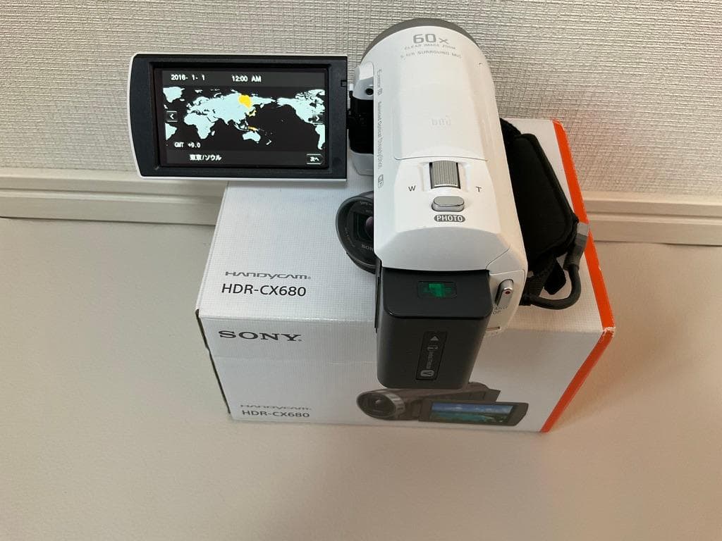 SONY HDR-CX680ホワイトフルHD ビデオカメラ 光学30倍 64GB