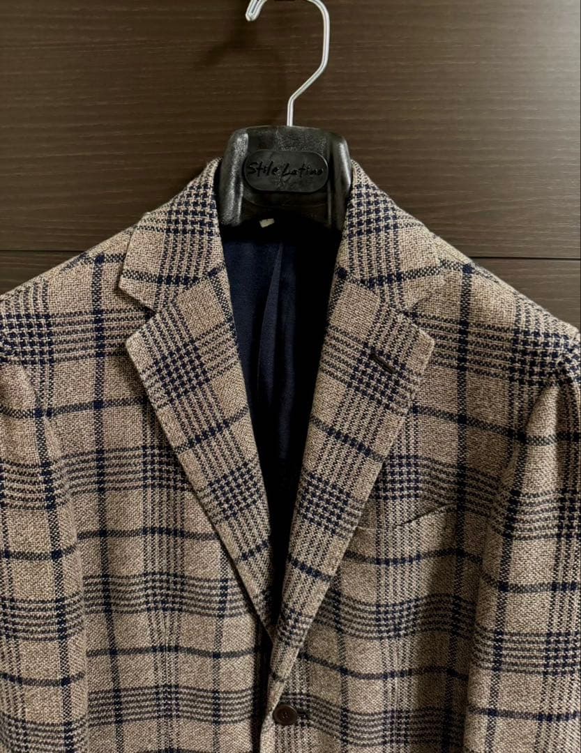 STILE LATINO シルクリネンコットン チェック ジャケット 44