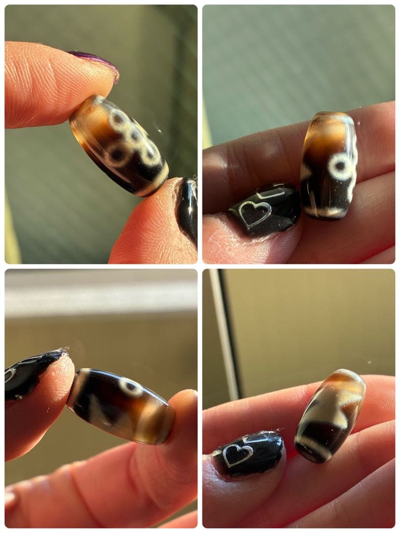 高品質✨ウルプル透け艶✨ 閃電五眼天珠ミニサイズ