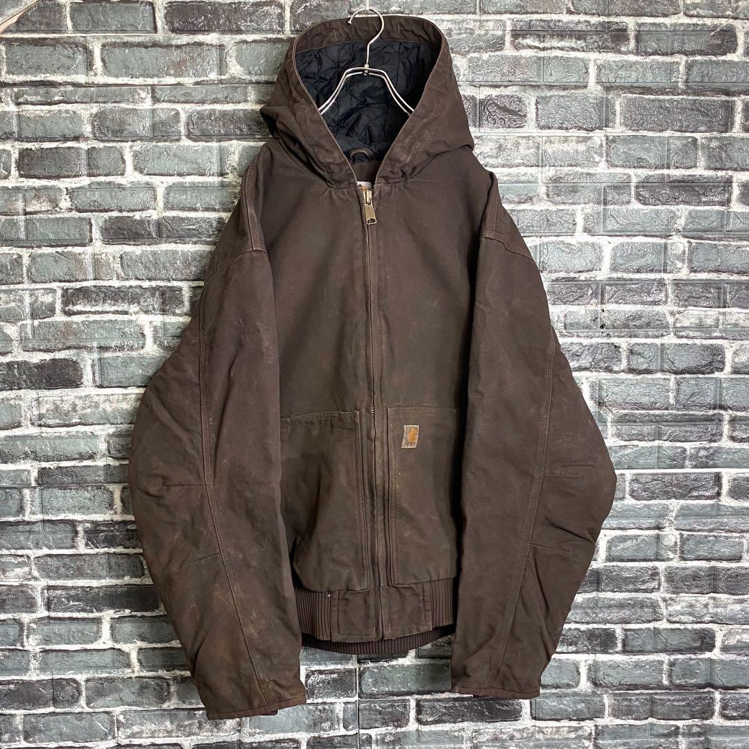 丸*様 カーハート⭐︎アクティブパーカー 古着 フェード 雰囲気◎ 2XL