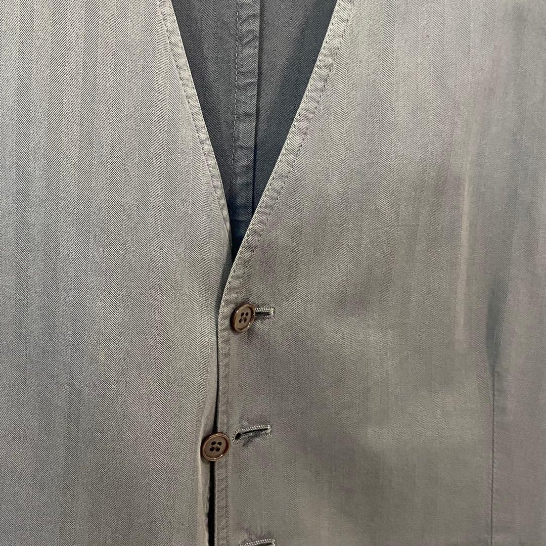 LARDINI ラルディーニ サマーヘリンボーン ベスト 52 ジレ　グレージュ