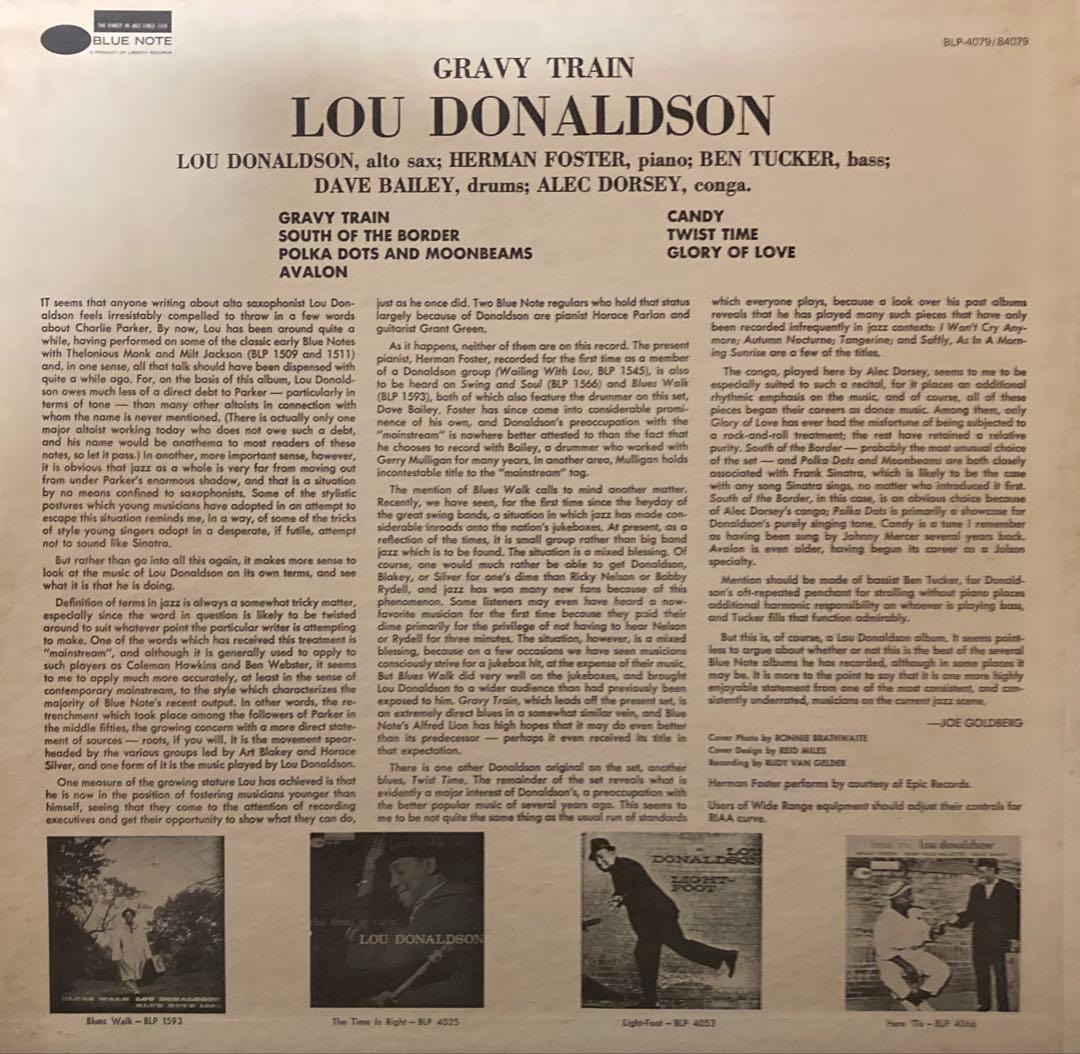 Lou Donaldson Gravy Trainレコードブルーノート 輸入盤