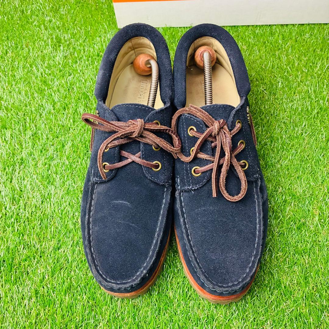 【着用1回】Timberland スリーアイ デッキシューズ 厚底 レザー 27