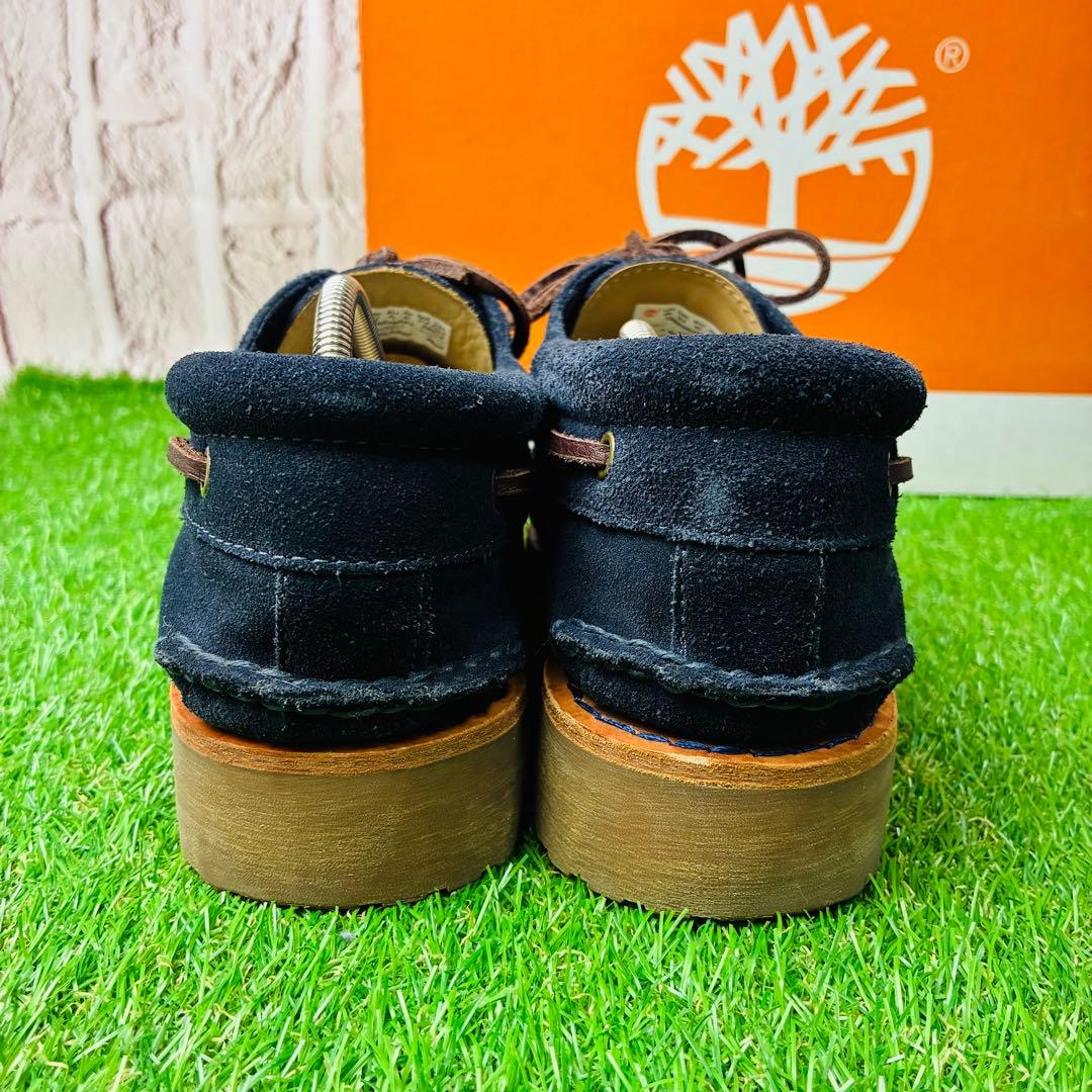 【着用1回】Timberland スリーアイ デッキシューズ 厚底 レザー 27