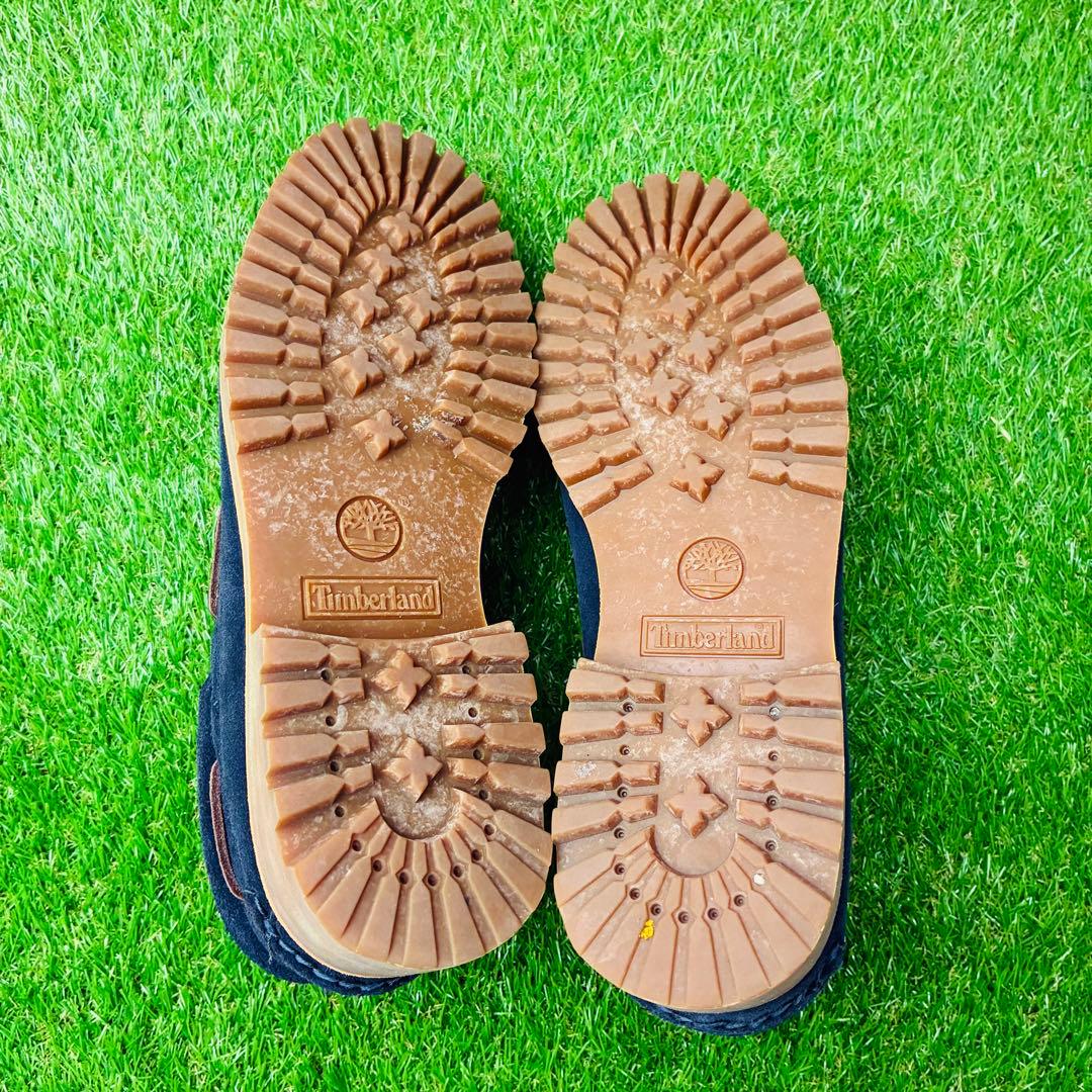 【着用1回】Timberland スリーアイ デッキシューズ 厚底 レザー 27