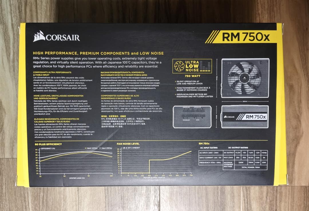 Corsair RM750x 750W電源 80PLUS Gold