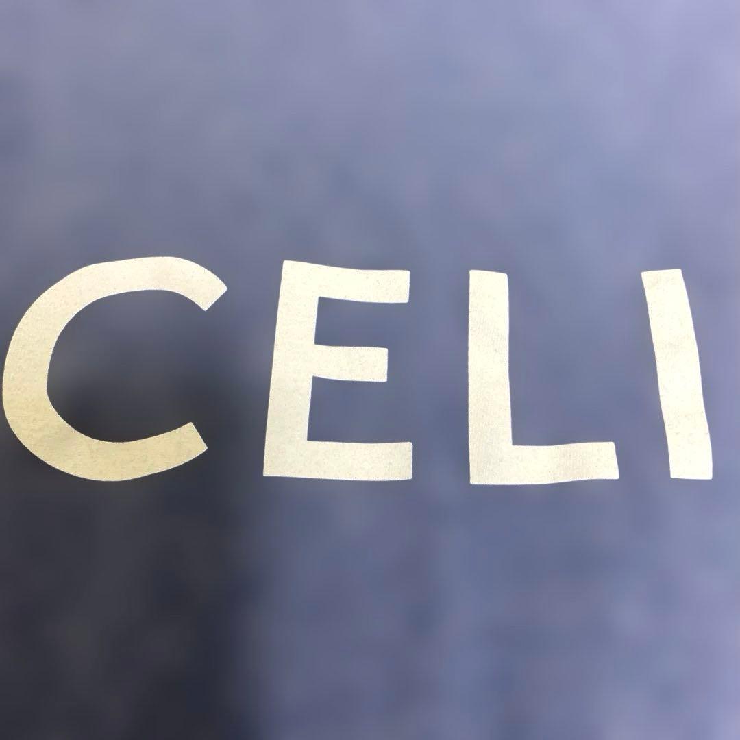 CELINE ロゴ Tシャツ 半袖 ブルー