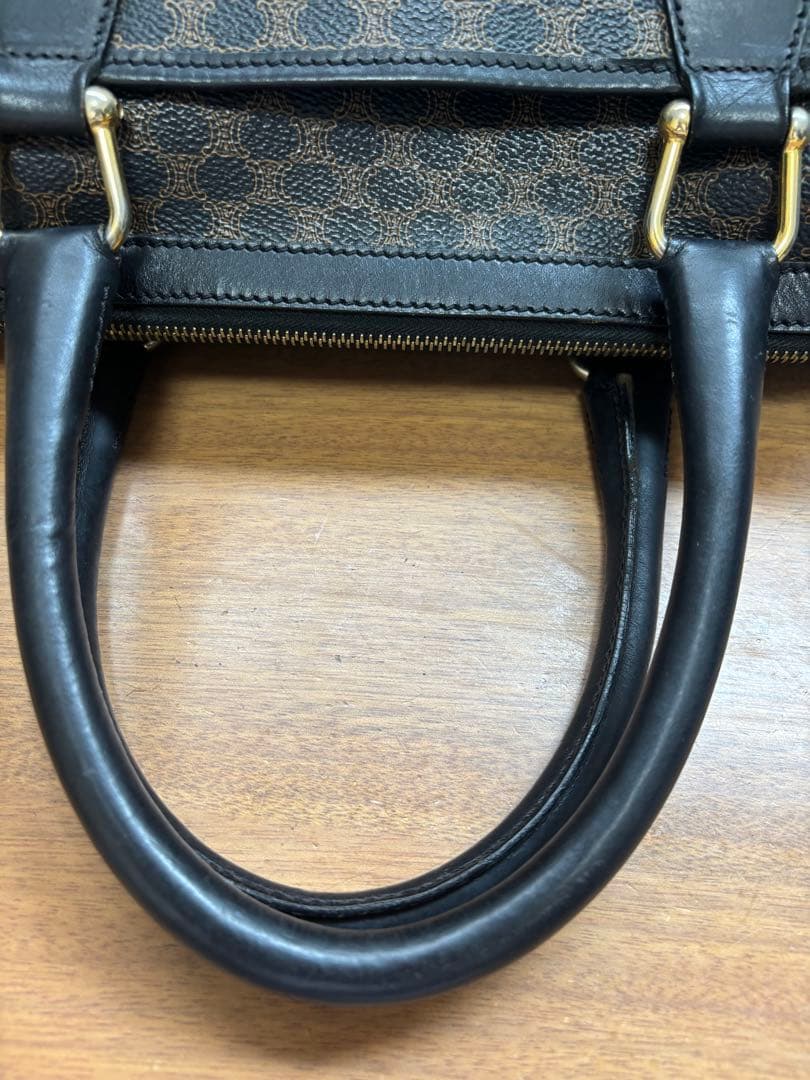 セリーヌ ミニボストンバッグ　トリオンフ　黒　マカダム