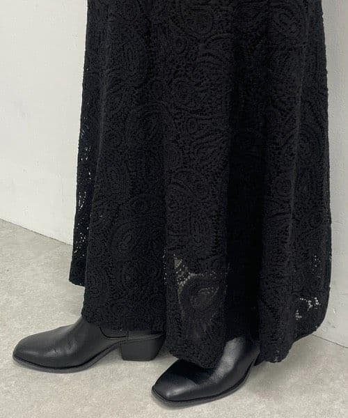 Loungedress レースフレアスカート マーメイドレーススカート 新品　М