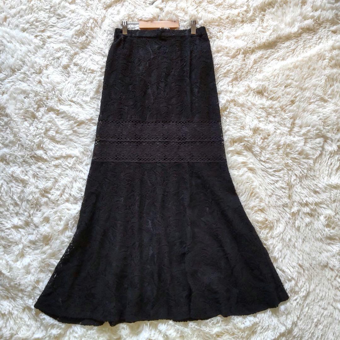 Loungedress レースフレアスカート マーメイドレーススカート 新品　М