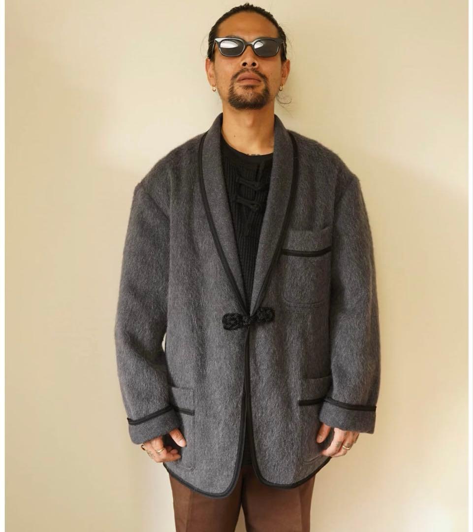ジャケット・アウター EXODUS SHAGGY WOOL SHAWL COLLAR JACKET