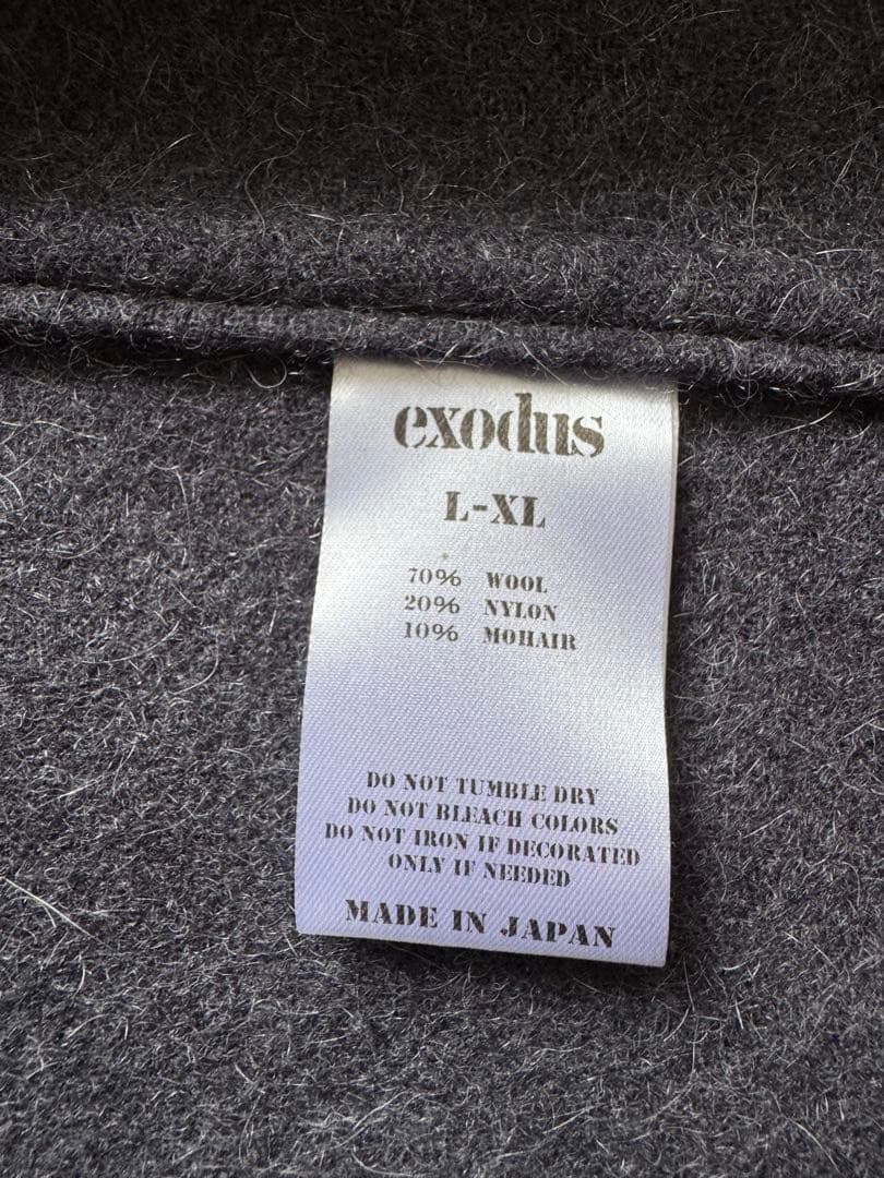 ジャケット・アウター EXODUS SHAGGY WOOL SHAWL COLLAR JACKET