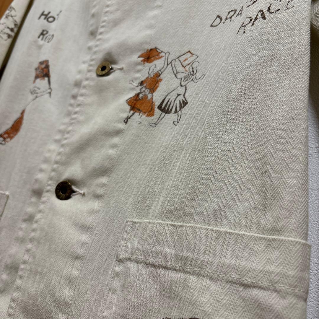 OLD CROW ハンドペイント　カバーオール