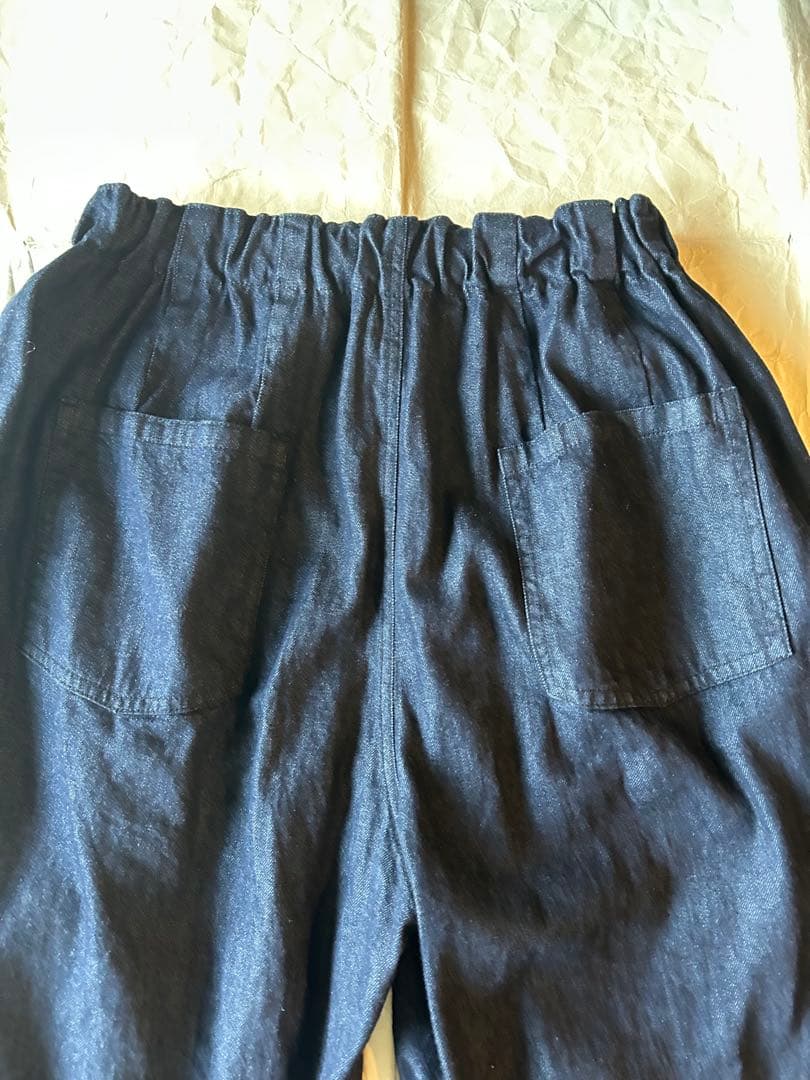 mizuiro ind デニムタックワイドパンツ