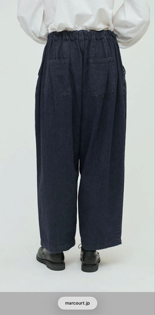 mizuiro ind デニムタックワイドパンツ